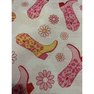 Country Shower Curtain Western Cowgirl Pink cowboy Boots Hooks72x72" 13 Pc‎ New